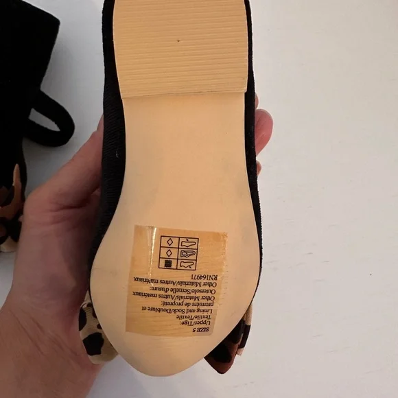 Janie and Jack Suede Ballet Flats with Leopard Bow - Toddler - Picture 7 of 9